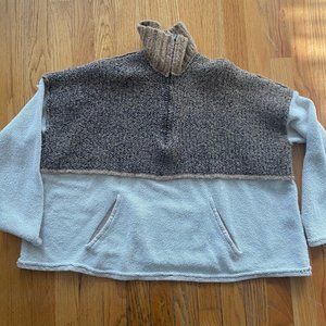 Free People Pop That Collar Oversized Sweater Size Medium